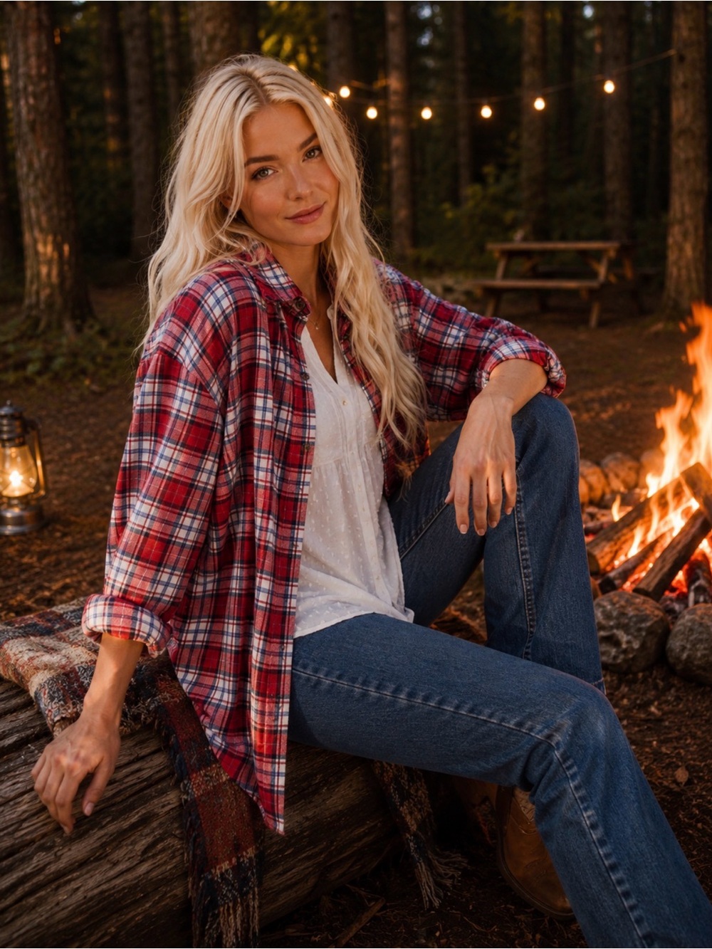 Unisex Red Plaid Button-Up Shirt - Classic Flannel Style. Small. Lightweight